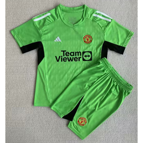 23/24 Manchester United Goalkeeper Kids Kit