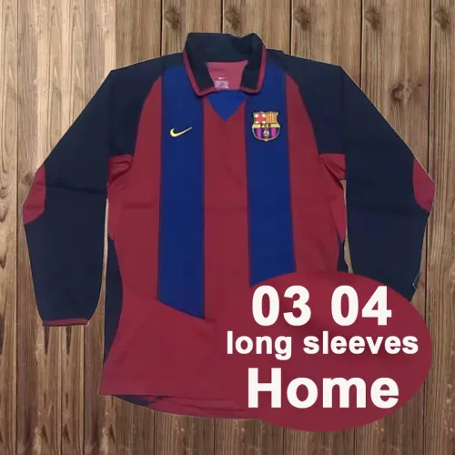 Retro 03/04 Barcelona Home Long Sleeve