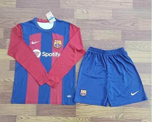 23/24 Barcelona Home Long Sleeves Uniform