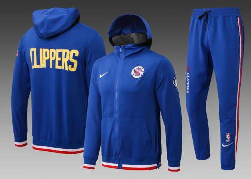 22/23 Los Angeles Clippers Full-Zip Hoodie Tracksuits