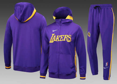 23/24 Los Angeles Lakers Full-Zip Hoodie Tracksuits