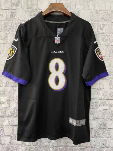 2023 Men‘s Baltimore Ravens JACKSON 8 NFL Jersey