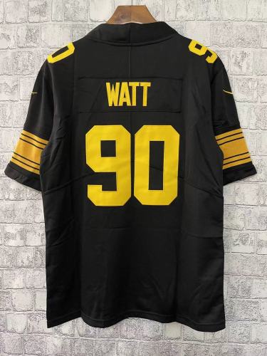 2023 Men‘s Pittsburgh Steelers Watt 90 NFL Jersey
