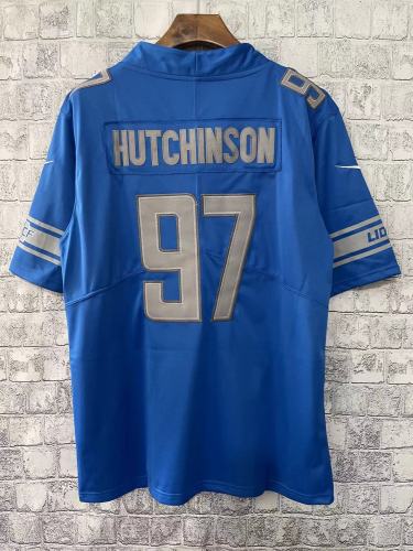 2023 Men‘s Detroit Lions Hutchinson 97 NFL Jersey