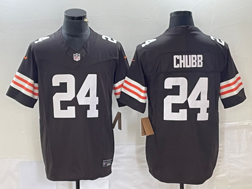2023 Men‘s Cleveland Browns Chubb 24 NFL Jersey