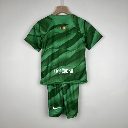23/24 Barcelona Goalkeeper Kids Kit