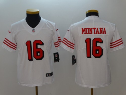 2023 Kids San Francisco 49ers Montana 16 NFL Jersey