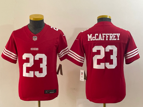 2023 Kids San Francisco 49ers McCaffrey 23 NFL Jersey