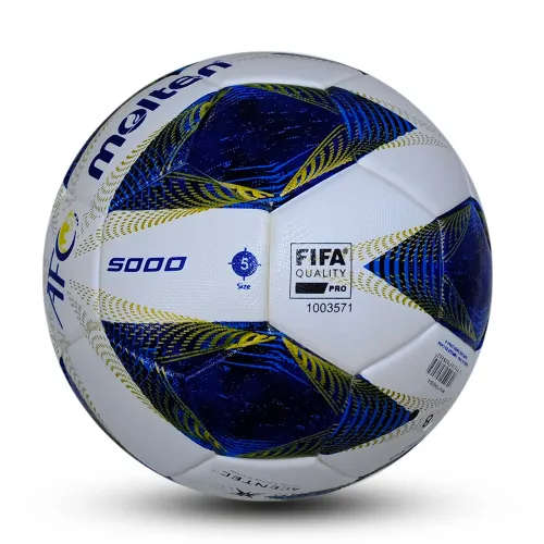 Size 5 Thermal Bonding Leather Outdoor Soccer Ball