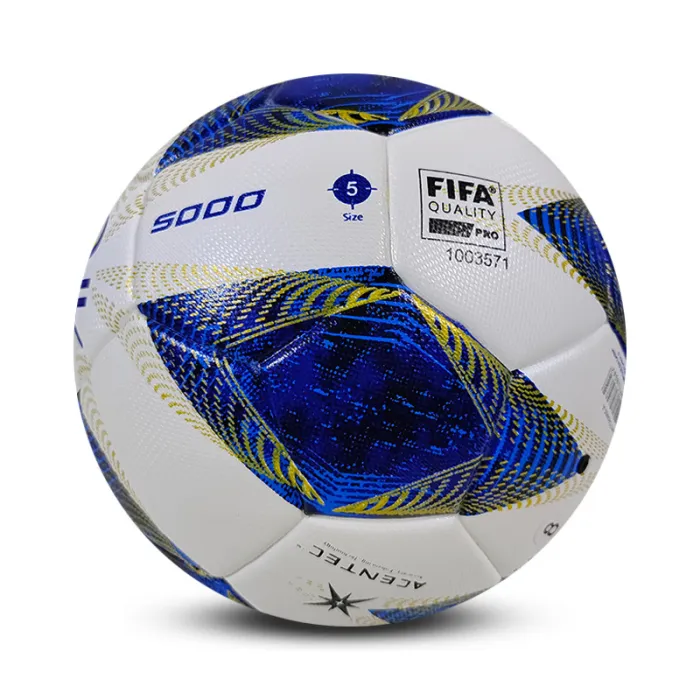 Size 5 Thermal Bonding Leather Outdoor Soccer Ball