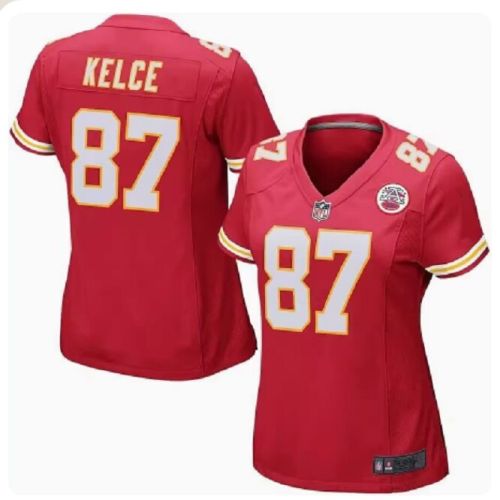 Women's Travis Kelce Red Kansas City Chiefs Team Game Jersey - NFL Jersey