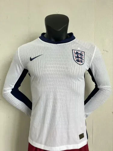 2024 England Euro Home Player Version Long Sleeve Jersey