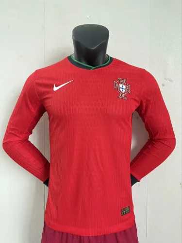 2024 Portugal Euro Home Player Version Long Sleeve Jersey