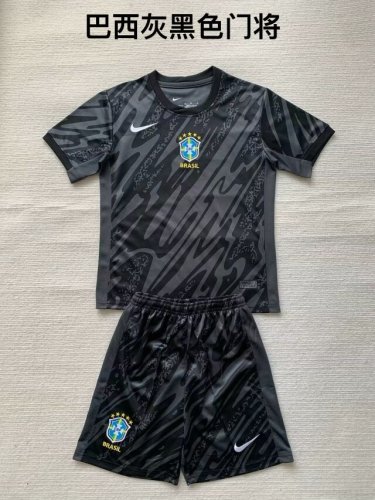 24/25 Brazil gray black Goalkeeper Adult Uniform