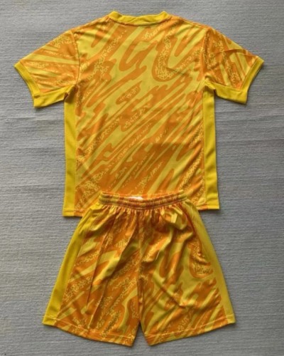 2024 Netherlands Euro Yellow Goalkeeper Kids Suit