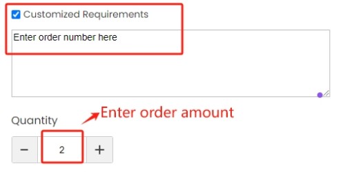 This is just a payment link,select quantity to keep total money as your order ,then will be ok