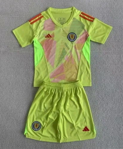 2024 Scotland Euro Goalkeeper Green Kids Kit