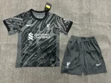 24/25 Liverpool Black Goalkeeper Kids Kit