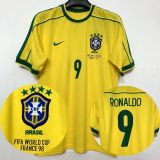 Retro 1998 Brazil Home Jersey