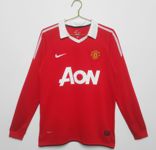 Retro 2010/11 Manchester United Away Long Sleeve Home Jersey