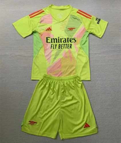 24/25 Arsenal Green Goalkeeper Kids Kit