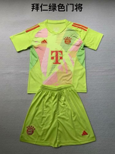 24/25 Bayern Munich Green Goalkeeper Kids Kit