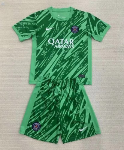 24/25 PARIS/PSG Green Goalkeeper Kids Kit
