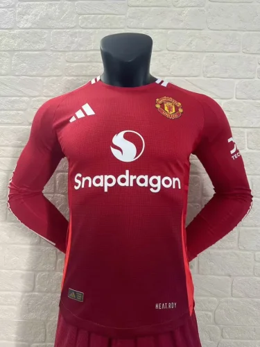 24/25 Manchester United Home Player Long Sleeve Jersey