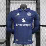 Player Version | 24/25 Manchester United Away Long Sleeve Jersey