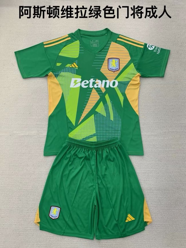 24/25 Aston Villa Green Goalkeeper Adult Uniform