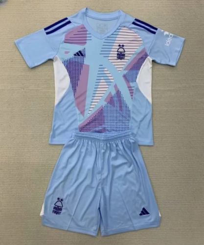 24/25 Nottingham Forest Blue Goalkeeper Kids Kit