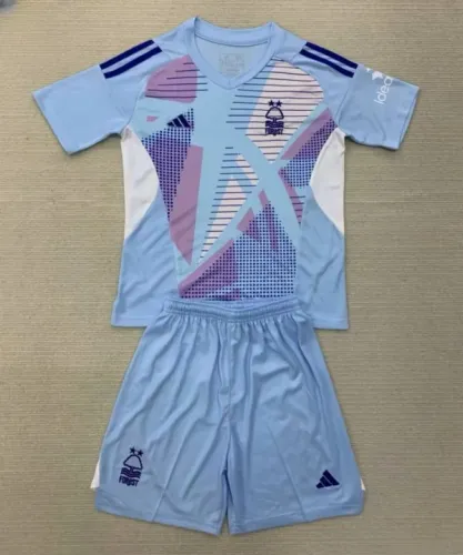 24/25 Nottingham Forest Blue Goalkeeper Kids Kit
