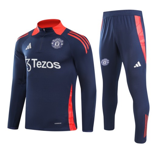 24/25 Manchester United Adult Tracksuits-Navy