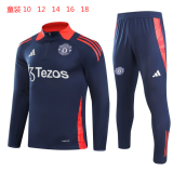 24/25 Manchester United Kids Tracksuits NAVY