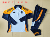 24/25 Real Madrid Kids Tracksuits Navy