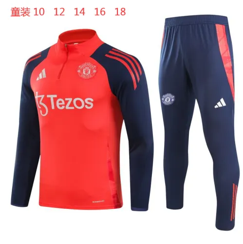 24/25 Manchester United Kids Tracksuits Red