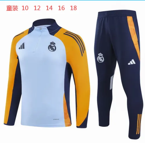 24/25 Real Madrid Kids Tracksuits Navy