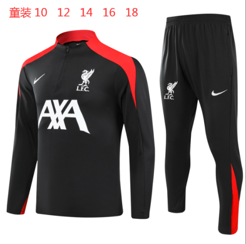 24/25 Liverpool Kids Tracksuits Black