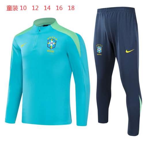 24/25 Brazil Kids Tracksuits Green