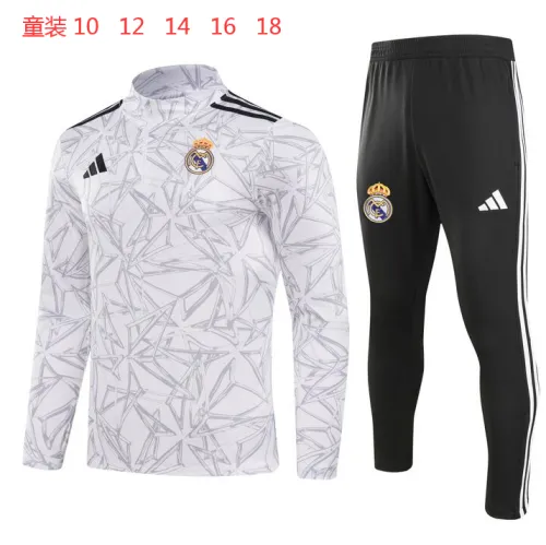 24/25 Real Madrid Kids Tracksuits Gray