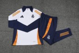 24/25 Real Madrid Adult Tracksuits-White