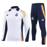 24/25 Real Madrid Adult Tracksuits-White