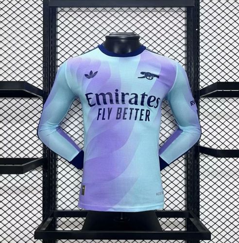 24/25 Arsenal Third Away Player Long Sleeve Jersey