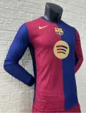 Player Version | 24/25 Barcelona Home Long Sleeve Jersey