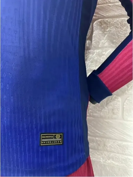 Player Version | 24/25 Barcelona Home Long Sleeve Jersey