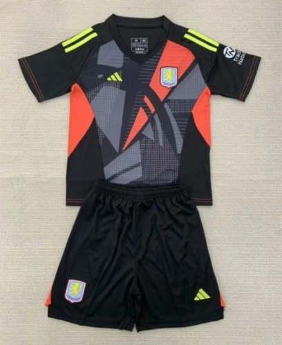 24/25 Aston Villa Goalkeeper Kids Kit-Black