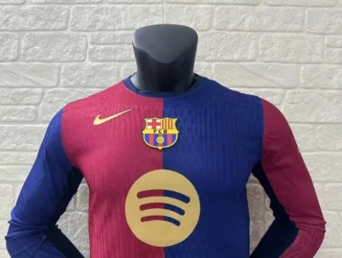 Player Version | 24/25 Barcelona Home Long Sleeve Jersey