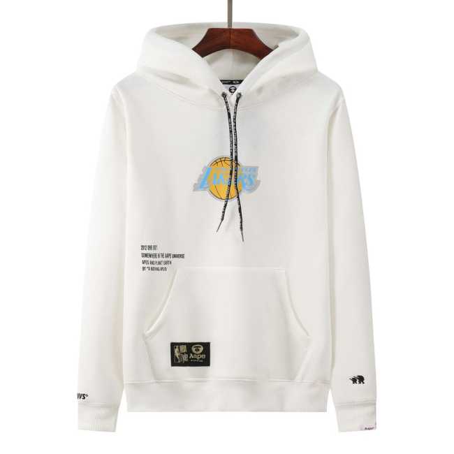 Ape-Man Lakers Collaboration- White NBA Sweatshirt
