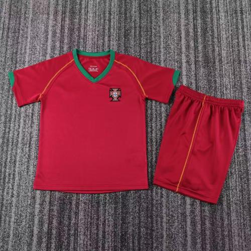 Retro 2006 Portugal Home kids kit