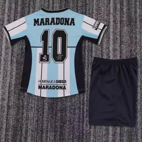 Retro 2001 Argentina MARADONA Commemorative Edition kids kit